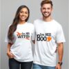 Tricouri personalizate cuplu Halloween – I'm His Witch & I'm Her Boo - Cadoul tematic perfect de cuplu. Text editabil