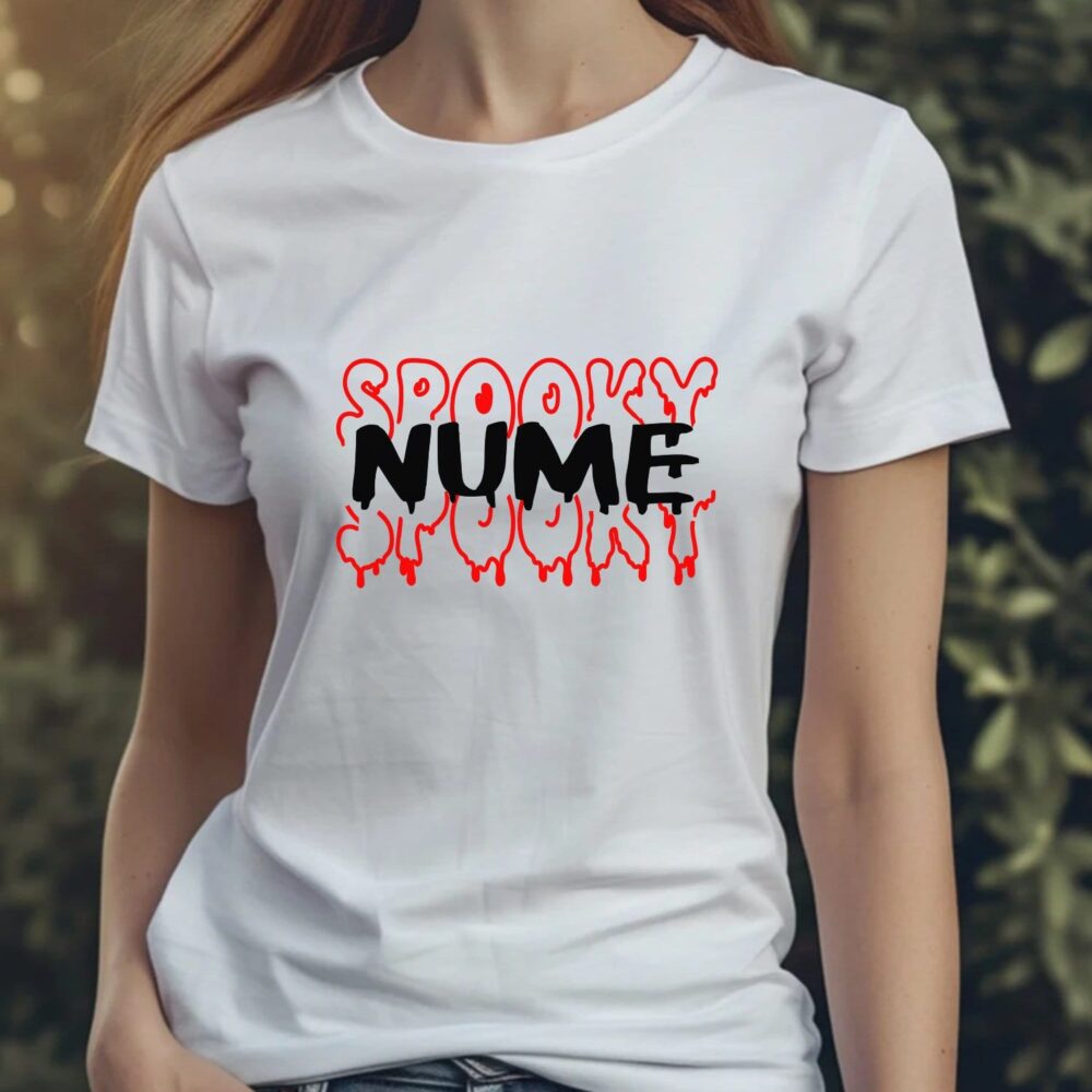 Tricou personalizat Spooky Mama – Cadoul perfect de Halloween pentru femei, 100% bumbac natural