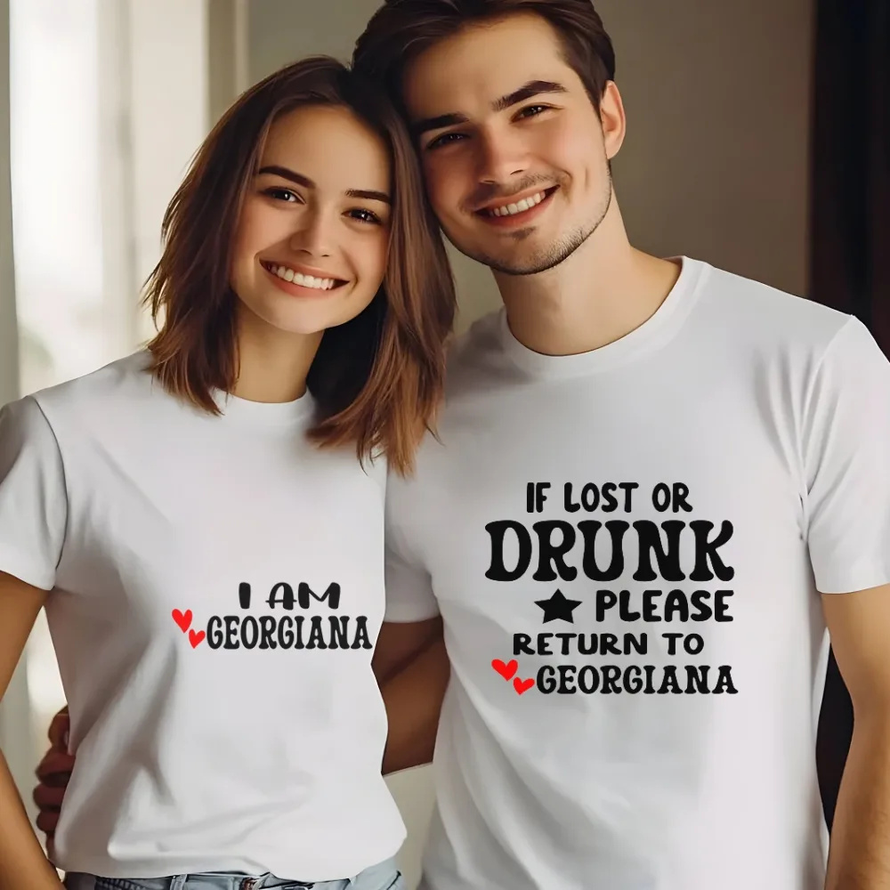 Tricouri haioase personalizate cupluri - If Lost or Drunk – Cadoul amuzant pentru îndrăgostiți