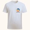 Tricou corporate unisex alb personalizat cu logo pe piept pentru firmă