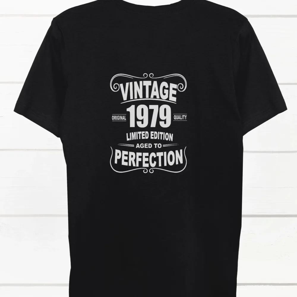 Tricou personalizat barbati - Vintage - Aged to Perfection – Cadoul perfect pentru aniversări si zile de nastere