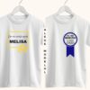 Tricou personalizat pentru copii tip diploma sau badge onoare, 2 modele baiat si fata, cadou cu nume si mesaj