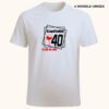 Tricou personalizat zi de nastere unisex. Model Capitorul 40 - clasic din 1986. Cadou aniversare personalizat cu vârstă și an de naștere
