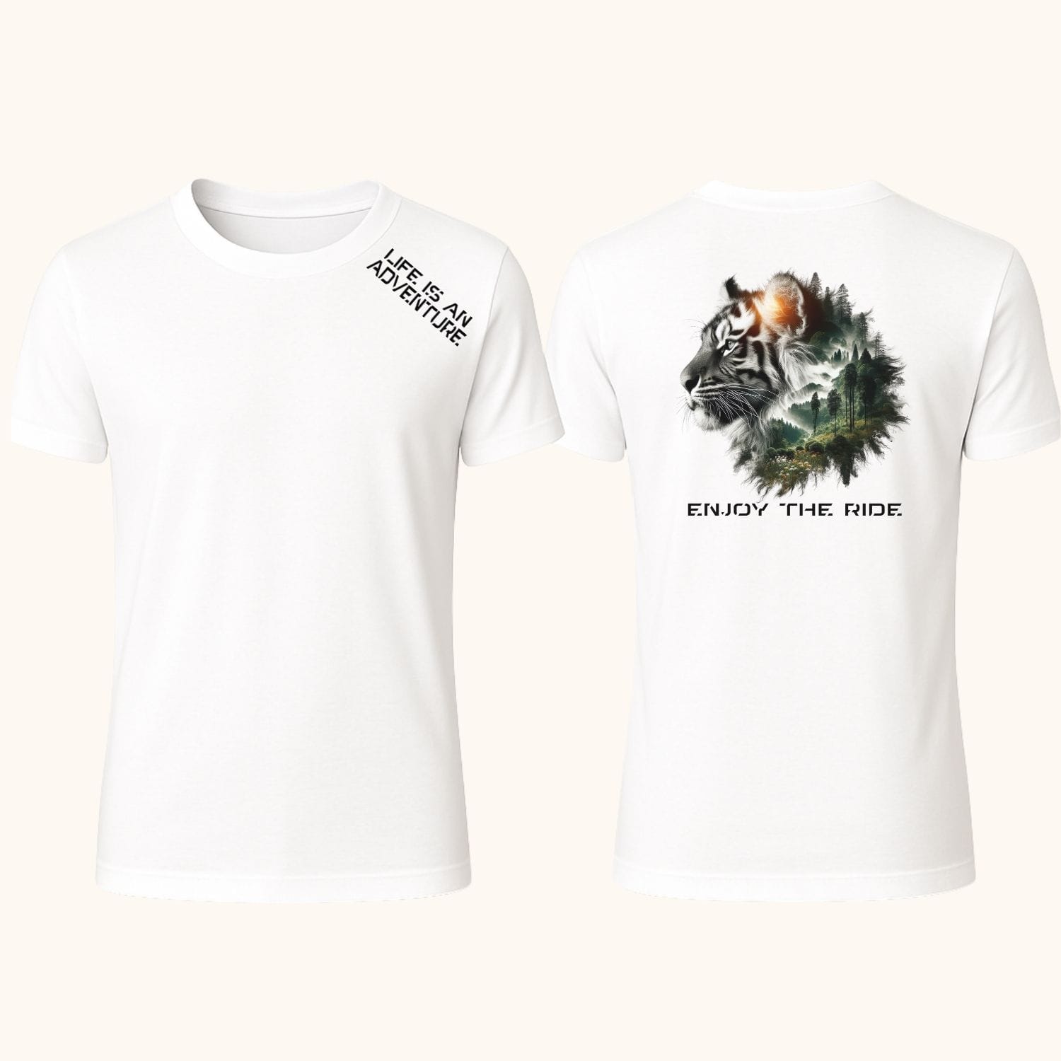 tricou-personalizat-unisex_fata-spate_model-adventure_alb_cadou-motivational_cadouricreative Tricou Life is an adventure personalizat unisex cu mesaj față și spate, cadou motivațional – CadouriCreative.ro