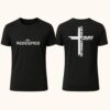 Tricou unisex negru cu mesaj puternic Redeemed, print față și spate