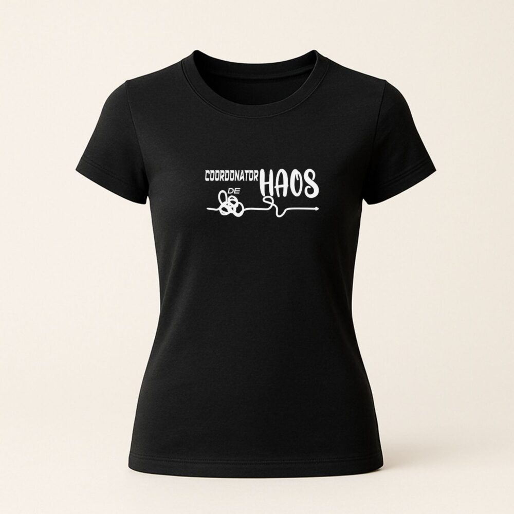 Tricou personalizat unisex, model negru, cadou pentru prieteni, zi de nastere, colegi de birou – CadouriCreative.ro