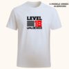 Tricou majorat 18 ani personalizat, model Level 18 Unlocked, alb, cadou aniversar unisex pentru majorat