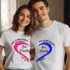 Tricouri Gender Reveal cuplu părinți – Set personalizat cu mesaj emotionant - nu conteaza ce vei fi noi te vom iubi – mama si tata