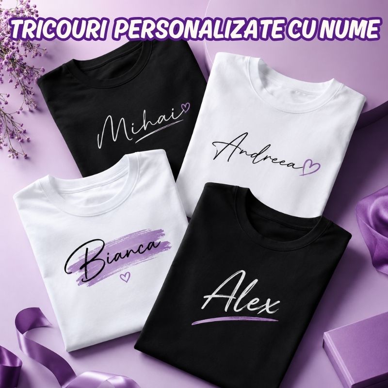 Tricouri personalizate cu nume
