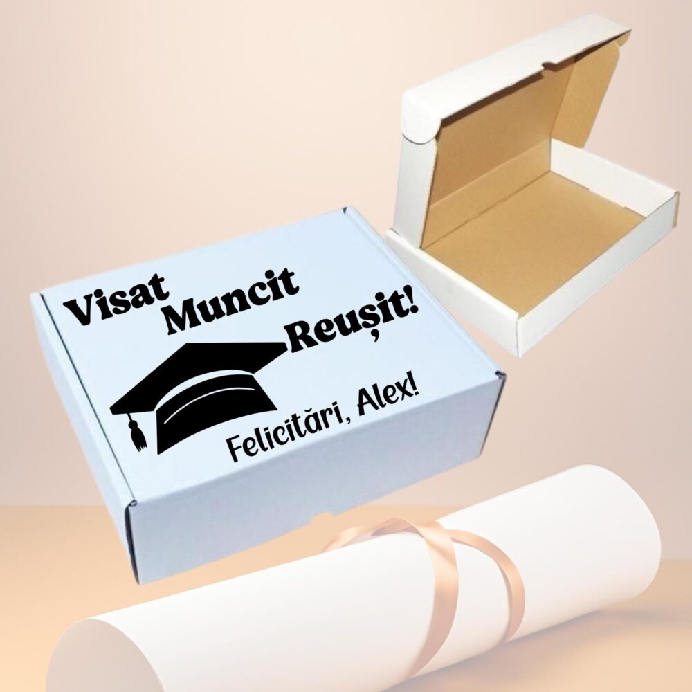 Cutie cadou absolvent personalizată – cadou memorabil de absolvire