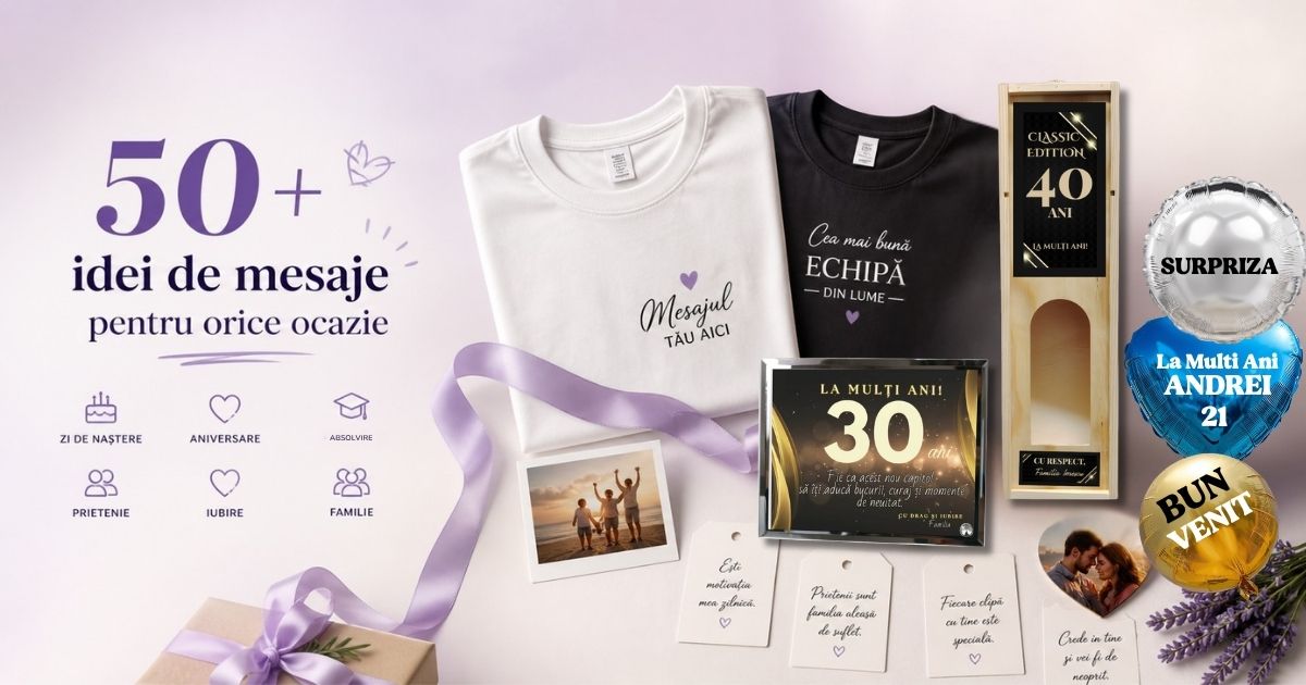 Imagine cu cadouri personalizate creative pentru articol de blog - 50+ mesaje inspiratie pentru cadouri cu suflet