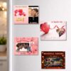 Magnet romantic cu poză personalizat 9,5x7 cm – cadou pentru cuplu