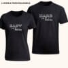 Tricouri cuplu amuzante negre personalizate cu model matching - Easy Mode și Hard Mode, cadou funny personalizat pentru iubit și iubită
