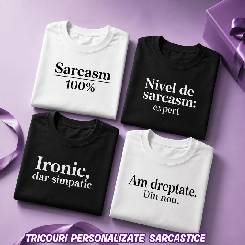 Tricouri Sarcastice – Mesaje Ironice & Umor Inteligent