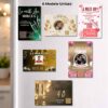 Magnet la mulți ani personalizat cu cod QR. 10x15 elegant – 6 modele premium pe frigider