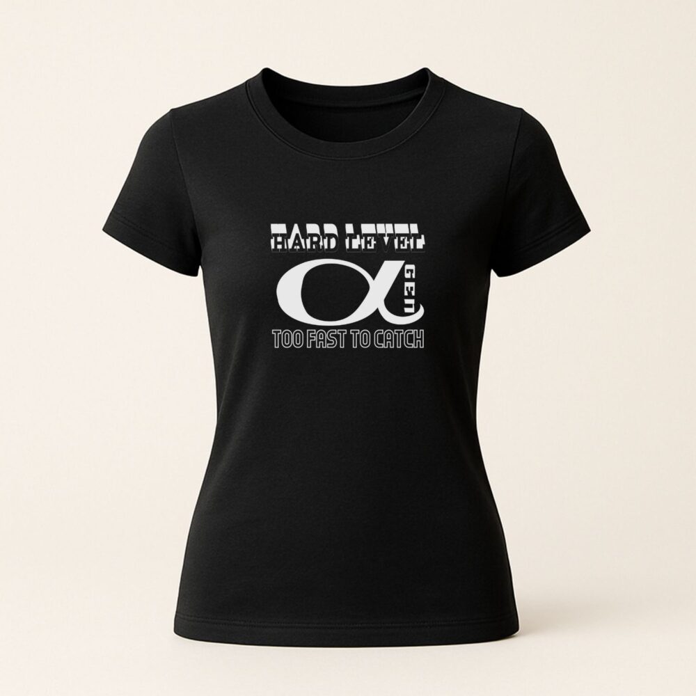 Tricou Generația Alpha unisex negru, stil digital modern