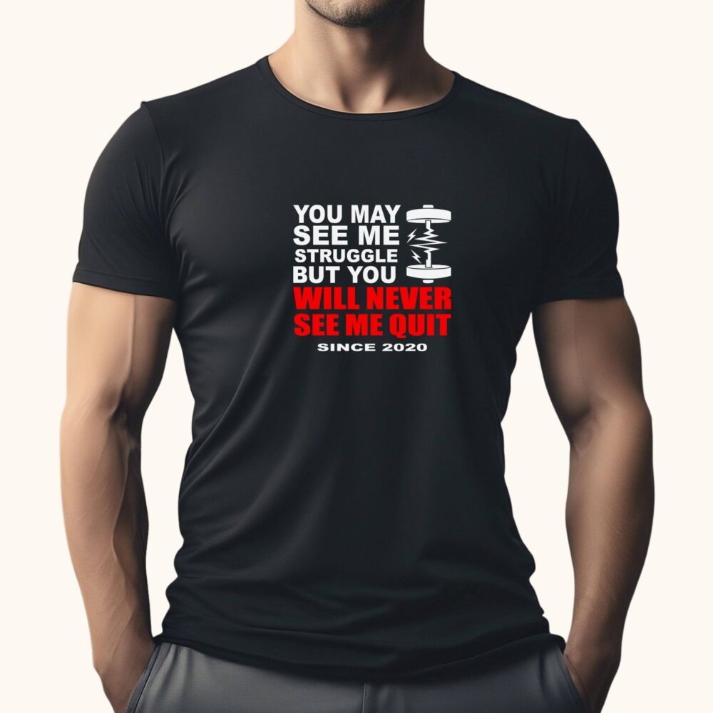 Tricou gym Never Quit personalizat pentru bărbați, cadou motivațional pentru sală și fitness