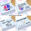 Cutie cadou personalizata Gender Reveal. 4 Modele cadou bebe – baby shower și gender reveal cu nume și urare sau mesaj