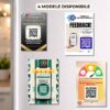Magnet recenzii Google personalizat business cu cod QR - 10x15 – 4 modele disponibile pentru review si feedback clienti firme