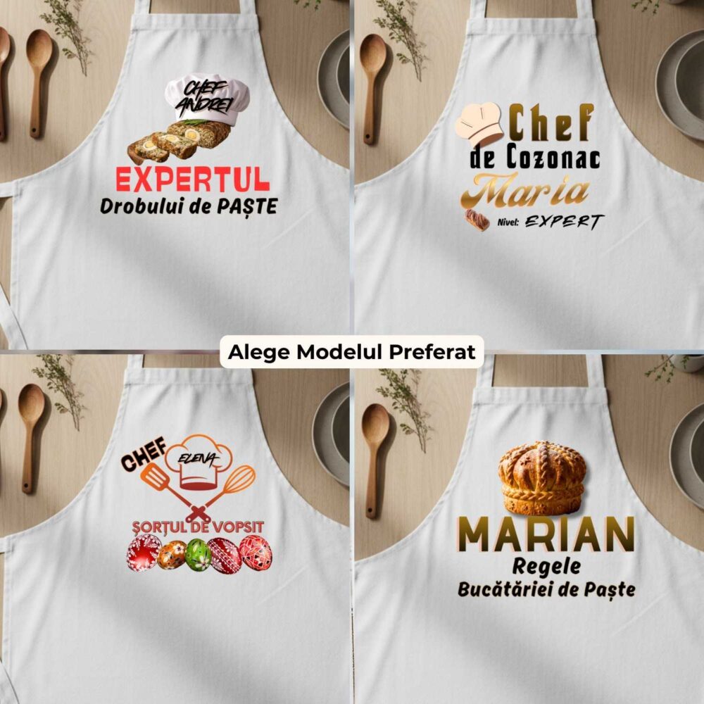 Sort personalizat de Paste – 4 modele unisex selectabile cu nume si mesaj