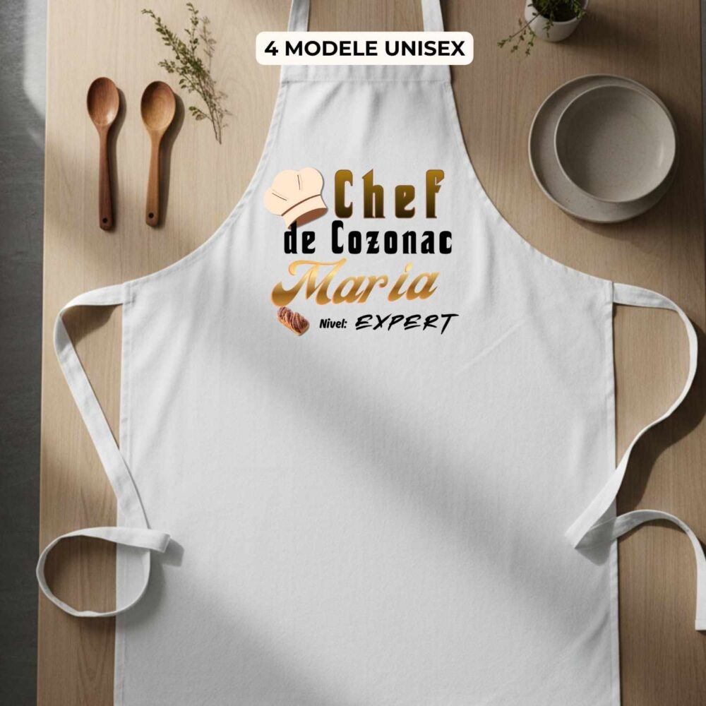 Sort personalizat de Paște cu nume și mesaj - Model Chef de Cozonac – Cadou bucatari