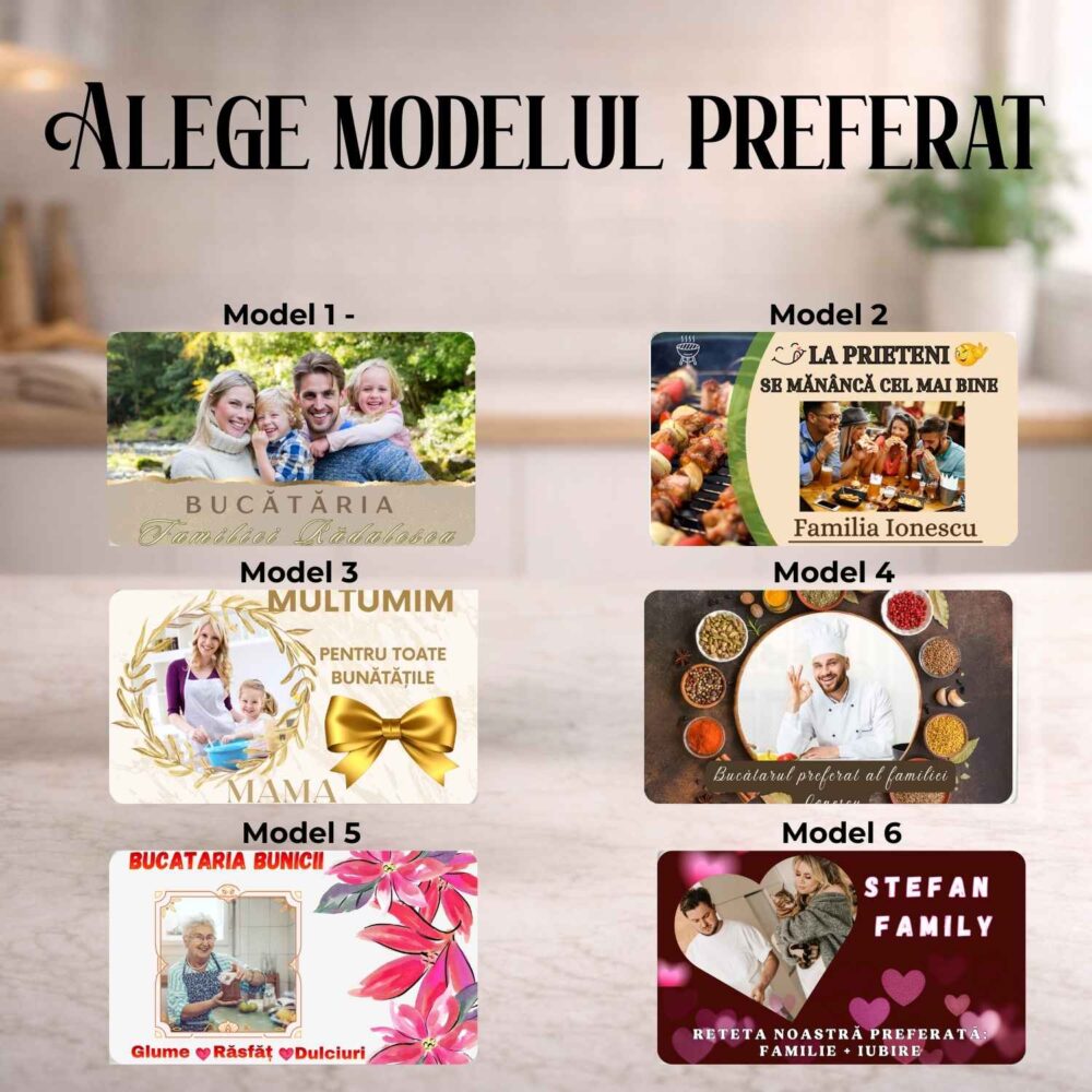 Tocător sticlă personalizat cu poză – 6 modele disponibile, alege modelul preferat - overview. Cadou bucătărie.