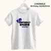Tricou aniversar copii personalizat Birthday cu nume si vârstă. Cadou zi de naștere sărbătorit