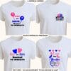 Tricou Gender Reveal personalizat familie cu 4 modele personalizabile Roz sau Albastru te iubește, pentru mamă, tată, bunici și copii