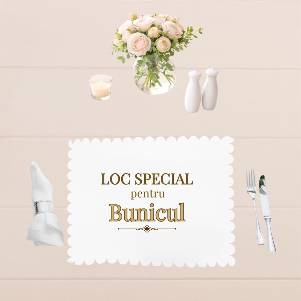 Suport farfurie personalizat Loc Special pentru Bunicul, varianta individuala